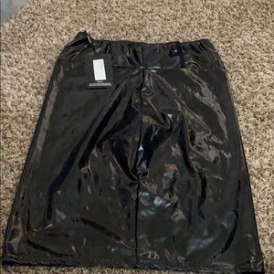 Patient leather skirt